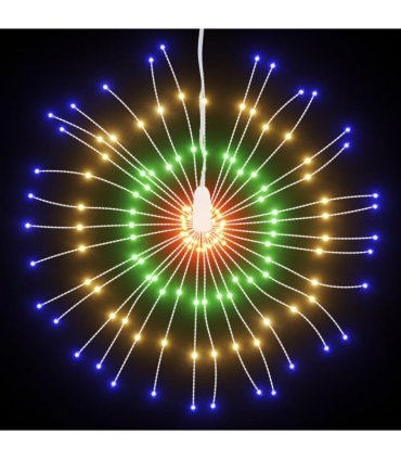 vidaXL Christmas Starburst Lights 140 LEDs 2 pcs Multicolour 17 cm