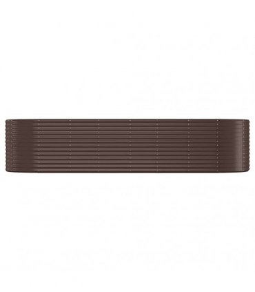 vidaXL Garden Raised Bed Galvanised Steel 322x100x68 cm Brown