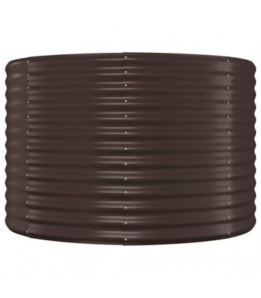 vidaXL Garden Raised Bed Galvanised Steel 322x100x68 cm Brown