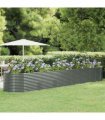 vidaXL Garden Raised Bed Powder-coated Steel 507x100x68 cm Grey