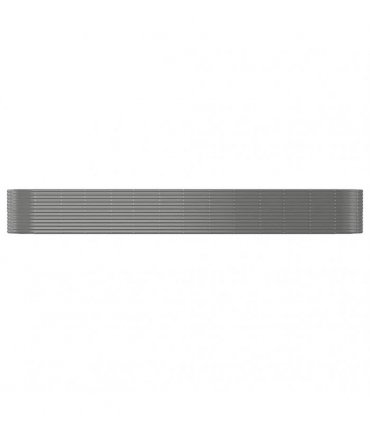 vidaXL Garden Raised Bed Grey 554x100x68 cm Powder-coated Steel