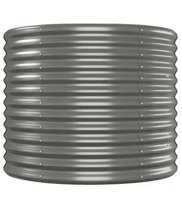 vidaXL Garden Raised Bed Grey 554x100x68 cm Powder-coated Steel