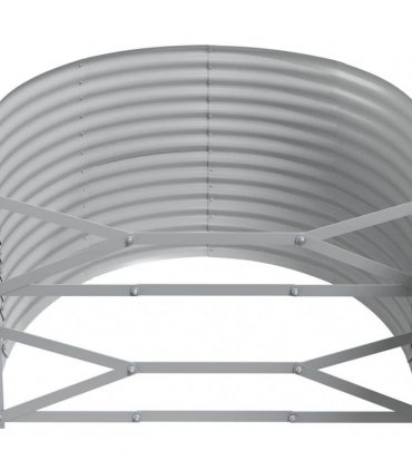 vidaXL Garden Raised Bed Grey 554x100x68 cm Powder-coated Steel