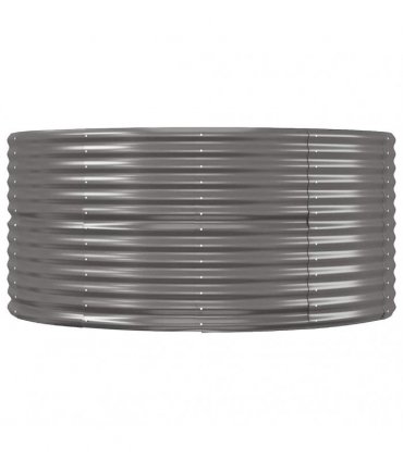 vidaXL Garden Raised Bed Grey 447x140x68 cm Galvanised Steel