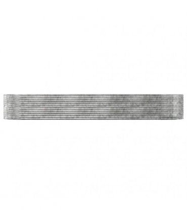 vidaXL Garden Raised Bed Silver 447x140x68 cm Galvanised Steel
