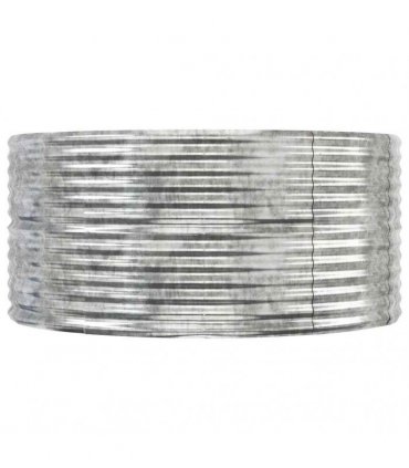 vidaXL Garden Raised Bed Silver 447x140x68 cm Galvanised Steel