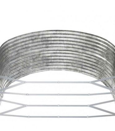 vidaXL Garden Raised Bed Silver 447x140x68 cm Galvanised Steel