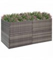 vidaXL Garden Planter Grey 157x80x80 cm Poly Rattan