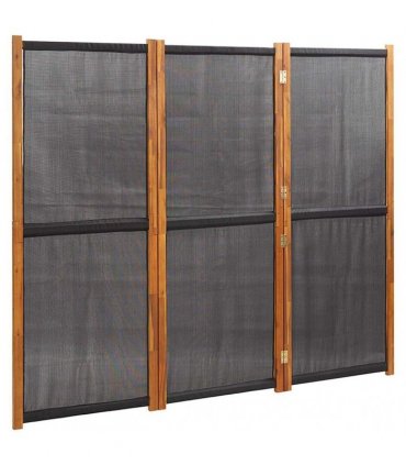 vidaXL 3-Panel Room Divider Black 210x180 cm
