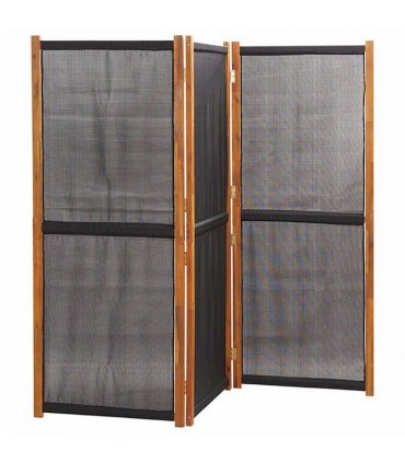 vidaXL 3-Panel Room Divider Black 210x180 cm
