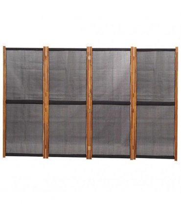 vidaXL 4-Panel Room Divider Black 280x180 cm