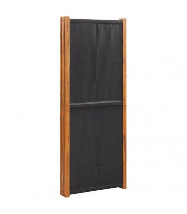 vidaXL 4-Panel Room Divider Black 280x180 cm