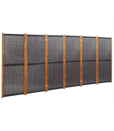 vidaXL 6-Panel Room Divider Black 420x180 cm