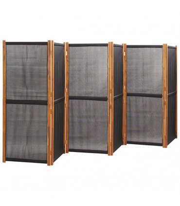 vidaXL 6-Panel Room Divider Black 420x180 cm