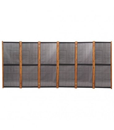 vidaXL 6-Panel Room Divider Black 420x180 cm