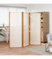 vidaXL 3-Panel Room Divider Cream White 210x180 cm