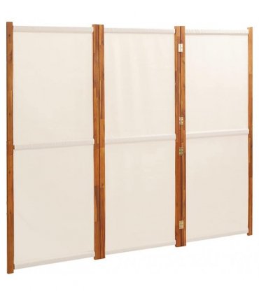 vidaXL 3-Panel Room Divider Cream White 210x180 cm