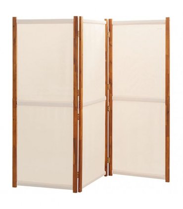 vidaXL 3-Panel Room Divider Cream White 210x180 cm