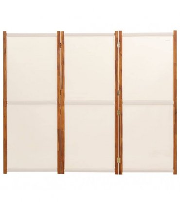 vidaXL 3-Panel Room Divider Cream White 210x180 cm