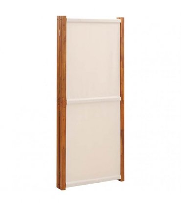 vidaXL 4-Panel Room Divider Cream White 280x180 cm