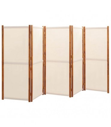vidaXL 5-Panel Room Divider Cream White 350x180 cm