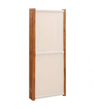 vidaXL 6-Panel Room Divider Cream White 420x180 cm