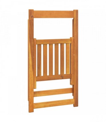 vidaXL Folding Chairs 4 pcs Solid Wood Acacia