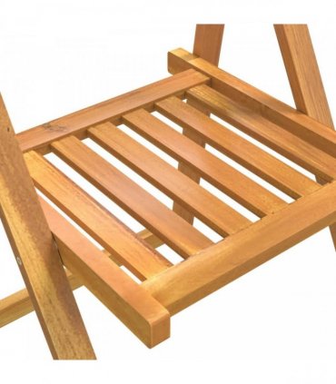 vidaXL Folding Chairs 4 pcs Solid Wood Acacia
