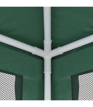 vidaXL Party Tent with 10 Mesh Sidewalls Green 3x12 m HDPE