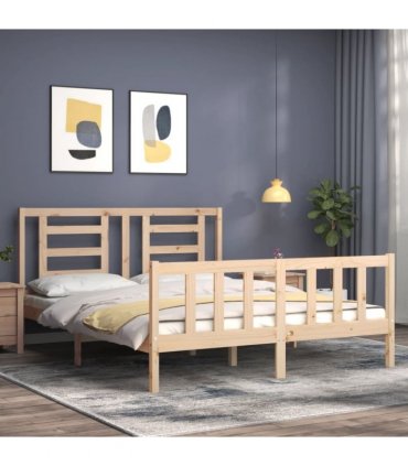 vidaXL Bed Frame without Mattress 160x200 cm Solid Wood Pine