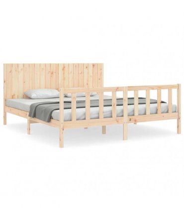 vidaXL Bed Frame without Mattress Super King Size Solid Wood Pine