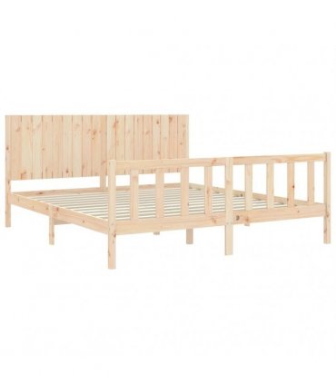 vidaXL Bed Frame without Mattress Super King Size Solid Wood Pine