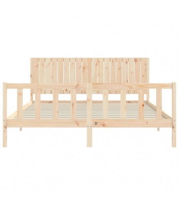 vidaXL Bed Frame without Mattress Super King Size Solid Wood Pine