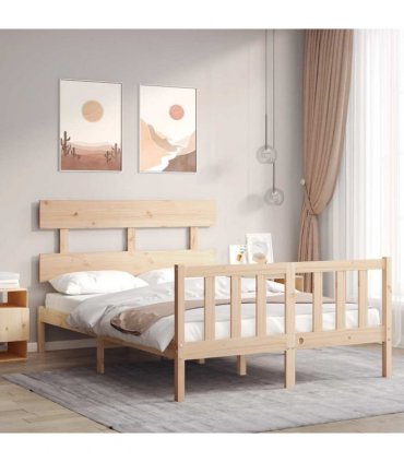 vidaXL Bed Frame without Mattress 140x200 cm Solid Wood Pine