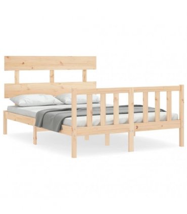 vidaXL Bed Frame without Mattress 140x200 cm Solid Wood Pine
