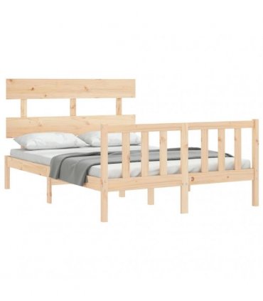 vidaXL Bed Frame without Mattress 140x200 cm Solid Wood Pine