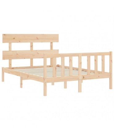 vidaXL Bed Frame without Mattress 140x200 cm Solid Wood Pine