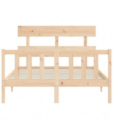 vidaXL Bed Frame without Mattress 140x200 cm Solid Wood Pine