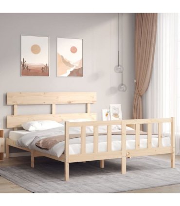 vidaXL Bed Frame without Mattress 160x200 cm Solid Wood Pine