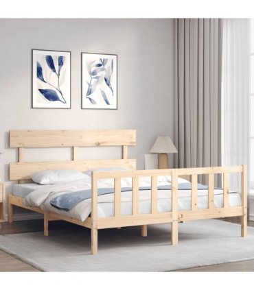 vidaXL Bed Frame without Mattress 160x200 cm Solid Wood Pine