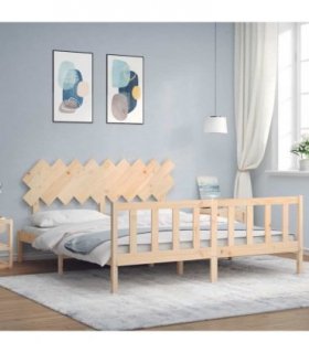 vidaXL Bed Frame without Mattress Super King Size Solid Wood Pine