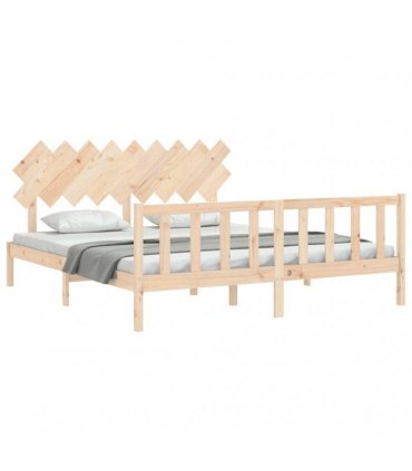 vidaXL Bed Frame without Mattress Super King Size Solid Wood Pine