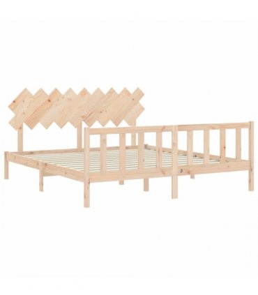 vidaXL Bed Frame without Mattress Super King Size Solid Wood Pine