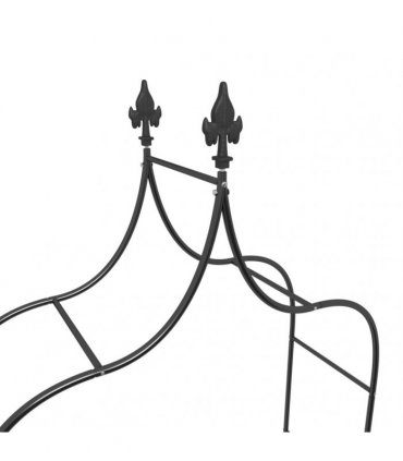 vidaXL Garden Arches 2 pcs Black 120x38x260 cm Steel