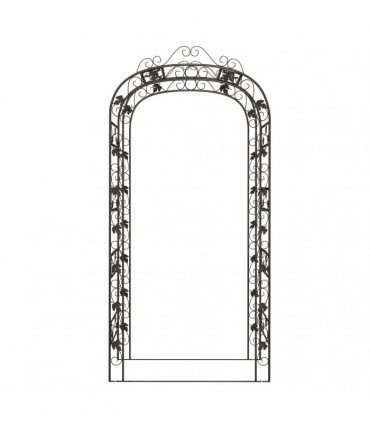 vidaXL Garden Arch Black 116x45x240 cm Steel