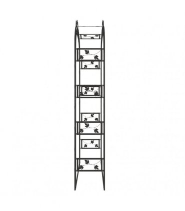 vidaXL Garden Arch Black 116x45x240 cm Steel
