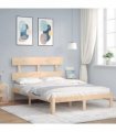 vidaXL Bed Frame without Mattress Small Double Solid Wood Pine