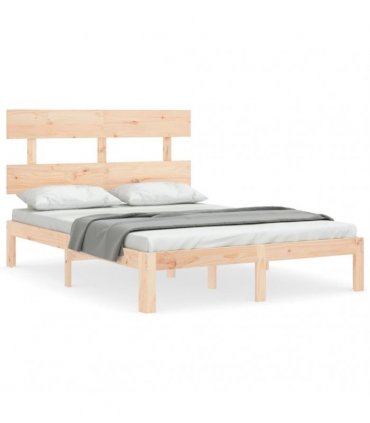 vidaXL Bed Frame without Mattress Small Double Solid Wood Pine