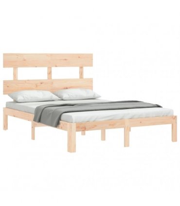 vidaXL Bed Frame without Mattress Small Double Solid Wood Pine