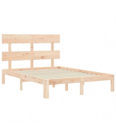 vidaXL Bed Frame without Mattress Small Double Solid Wood Pine